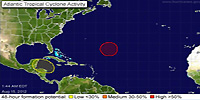 Parcours des cyclones tropicaux sur l'Atlantique